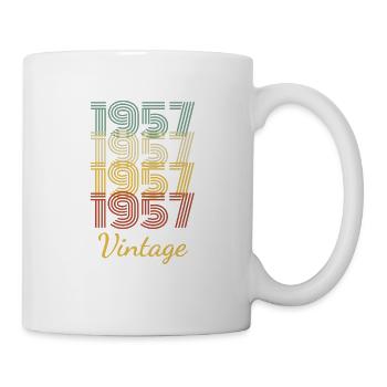Cadeau d’anniversaire vintage né en 1957 Slogan - Mug blanc - blanc - Droite