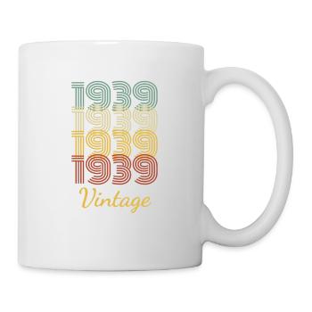 Vintage Birthday Gift Born In 1939 Slogan - Mug - white - Right