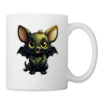 Bat Halloween I Cartoon Cute Bat - Tasse - Weiß - Rechts