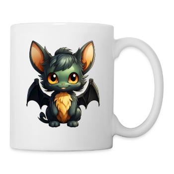 Bat Halloween I Cartoon Cute Bat - Tasse - Weiß - Rechts