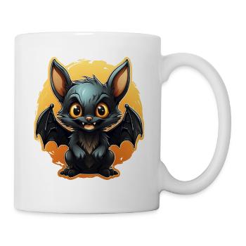 Bat Halloween I Cartoon Cute Bat - Tasse - Weiß - Rechts
