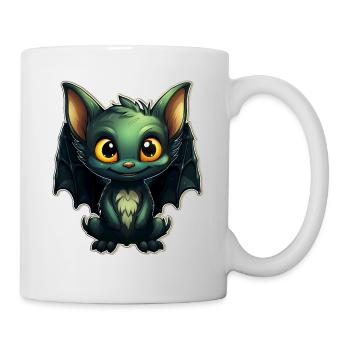 Bat Halloween I Cartoon Cute Bat - Tasse - Weiß - Rechts