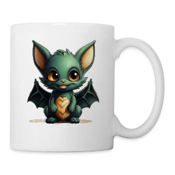 Bat Halloween I Cartoon Cute Bat - Tasse - Weiß - Rechts