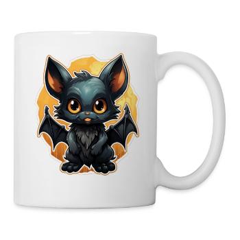 Bat Halloween I Cartoon Cute Bat - Tasse - Weiß - Rechts