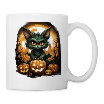 Bat Halloween I Cartoon Cute Bat - Tasse - Weiß - Rechts