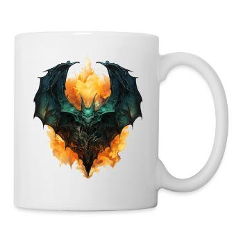 Bat Halloween I Cartoon Cute Bat - Tasse - Weiß - Rechts