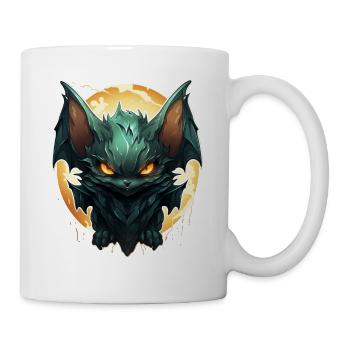 Bat Halloween I Cartoon Cute Bat - Tasse - Weiß - Rechts
