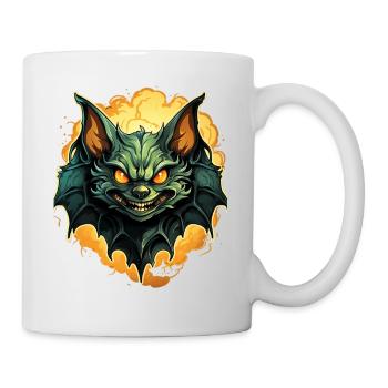 Bat Halloween I Cartoon Cute Bat - Tasse - Weiß - Rechts