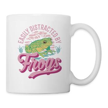 Easily distracted by Frogs Frosch - Tasse - Weiß - Rechts