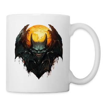 Bat Halloween I Cartoon Cute Bat - Tasse - Weiß - Rechts