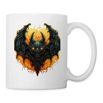 Bat Halloween I Cartoon Cute Bat - Tasse - Weiß - Rechts