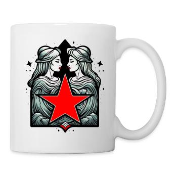 Ein Kuss zwischen Liebenden unter den Sternen - Tasse - Weiß - Rechts