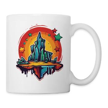 Wonderful mountains and stars - Mug - white - Right
