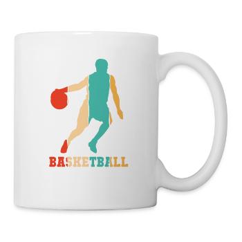 Retro Basketballspieler Basketballer Basketball - Tasse - Weiß - Rechts