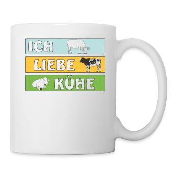 ICH LIEBE KÜHE - Tasse - Weiß - Rechts