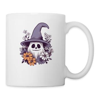 Halloween Groovy Ghost Hippie Fleurs - Mug blanc - blanc - Droite