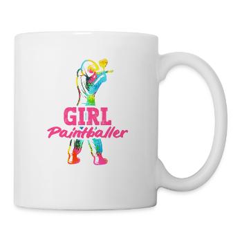 Girl Paintballer Player Paintball Woman - Mug - white - Right