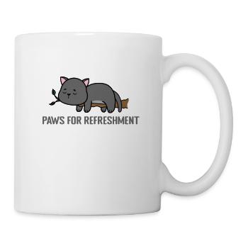 Paws for Refreshment Pyjama Nachthemd - Tasse - Weiß - Rechts