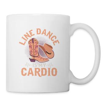 Line Dance Is My Cardio Country Music Western - Tasse - Weiß - Rechts