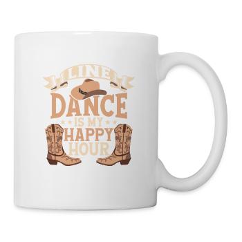 La danse en ligne est mon happy hour musique country western - Mug blanc - blanc - Droite
