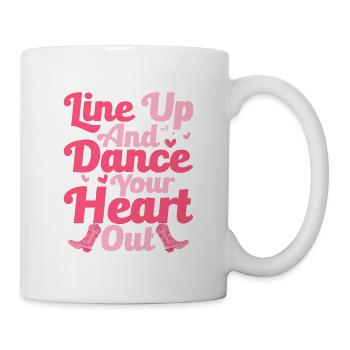 Alignez-vous et dansez à tue-tête Line Dance Countr - Mug blanc - blanc - Droite