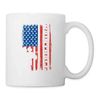 Vintage américain américain drapeau cool joueur de paintball - Mug blanc - blanc - Droite