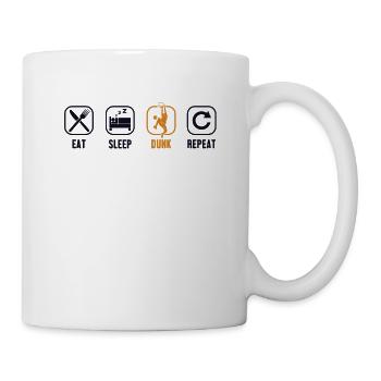 Eat Sleep Dunk Repeat Basketball Hoop Basketball Player - Mug - white - Right