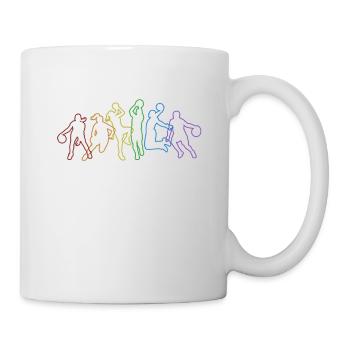 Basketball LGBT Rainbow Basketballer Basketball - Tasse - Weiß - Rechts