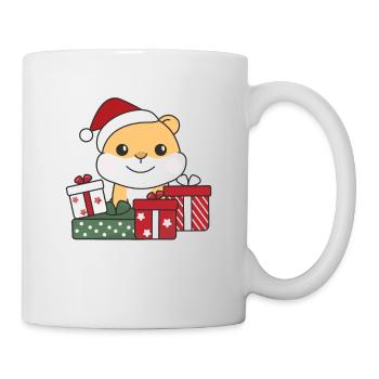 Hamster Weihnachten Geschenk Winter Tiere Hamster - Tasse - Weiß - Rechts