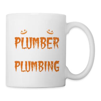 Klempner-Halloween - Ich brauche kein Kostüm - Tasse - Weiß - Rechts