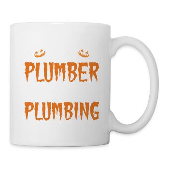 Klempner-Halloween - Ich brauche kein Kostüm - Tasse - Weiß - Rechts