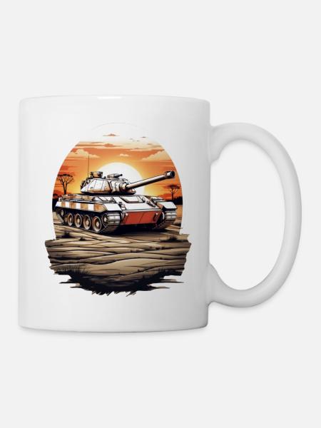 Panzer - Tasse - Weiß
