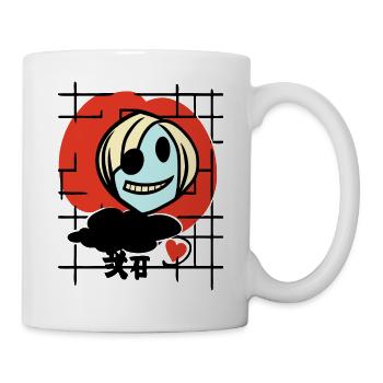 Crazy anime girl with heart - Mug - white - Right