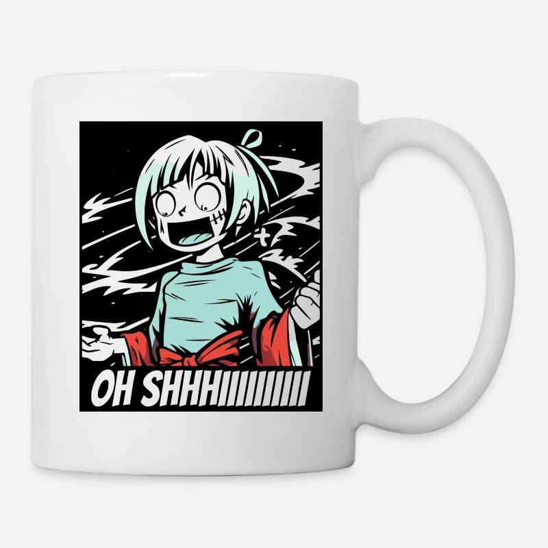 Oh Scheiße, Mädchen, Anime - Tasse - Weiß