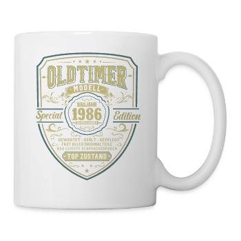 Vintage 1986 Geburtstagsüberraschung - Tasse - Weiß - Rechts