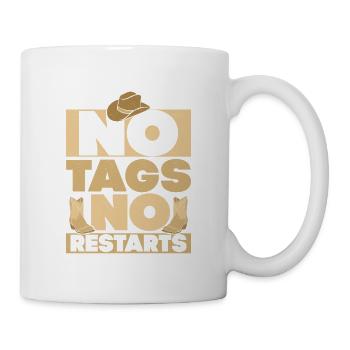 No Tags No Restarts Country Music Line Dance - Mug - white - Right
