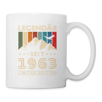 Legendär seit 1963 Vintage Geschenk - Tasse - Weiß - Rechts
