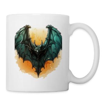 Bat Halloween I Cartoon Cute Bat - Tasse - Weiß - Rechts
