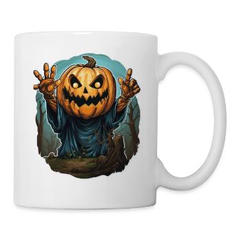 Halloween Emerging Hands Citrouille effrayante - Mug blanc - blanc - Droite