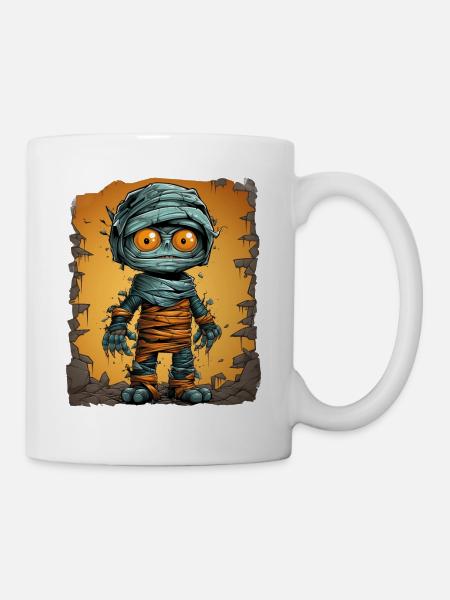 Halloween Spooky Cartoon Mummy - Tasse - Weiß