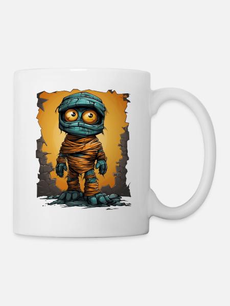 Halloween Spooky Cartoon Mummy - Tasse - Weiß