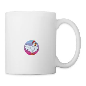 Lustiger Hühner Spruch Huhn - Tasse - Weiß - Rechts