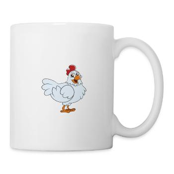 Lustiger Hühner Spruch Huhn - Tasse - Weiß - Rechts