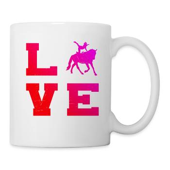 Acrobaties à cheval - Mug blanc - blanc - Droite