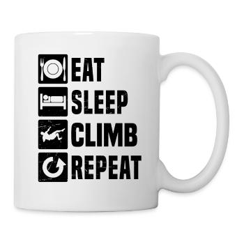 Climber Climbing Herren Bouldering Klettern - Tasse - Weiß - Rechts