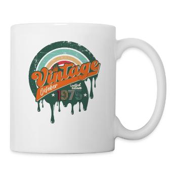 48ème Anniversaire Millésime Octobre Millésime 1975 - Mug blanc - blanc - Droite