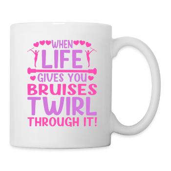 Baton virevoltant quand la vie vous donne des ecchymoses virevolter - Mug blanc - blanc - Droite
