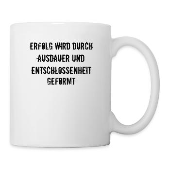 Fitness - Erfolg wird durch Ausdauer und - Tasse - Weiß - Rechts