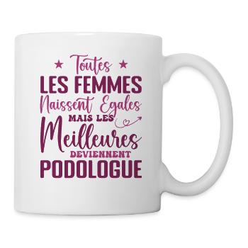 Femme et Meilleures Podologue Cadeau Podologues - Mug blanc - blanc - Droite