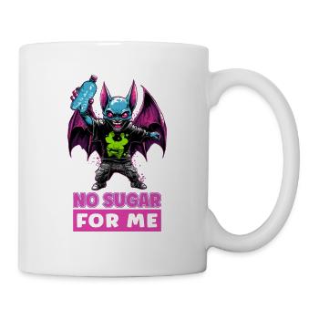 Diabetiker-Halloween-Fledermaus Kein Zucker für - Tasse - Weiß - Rechts